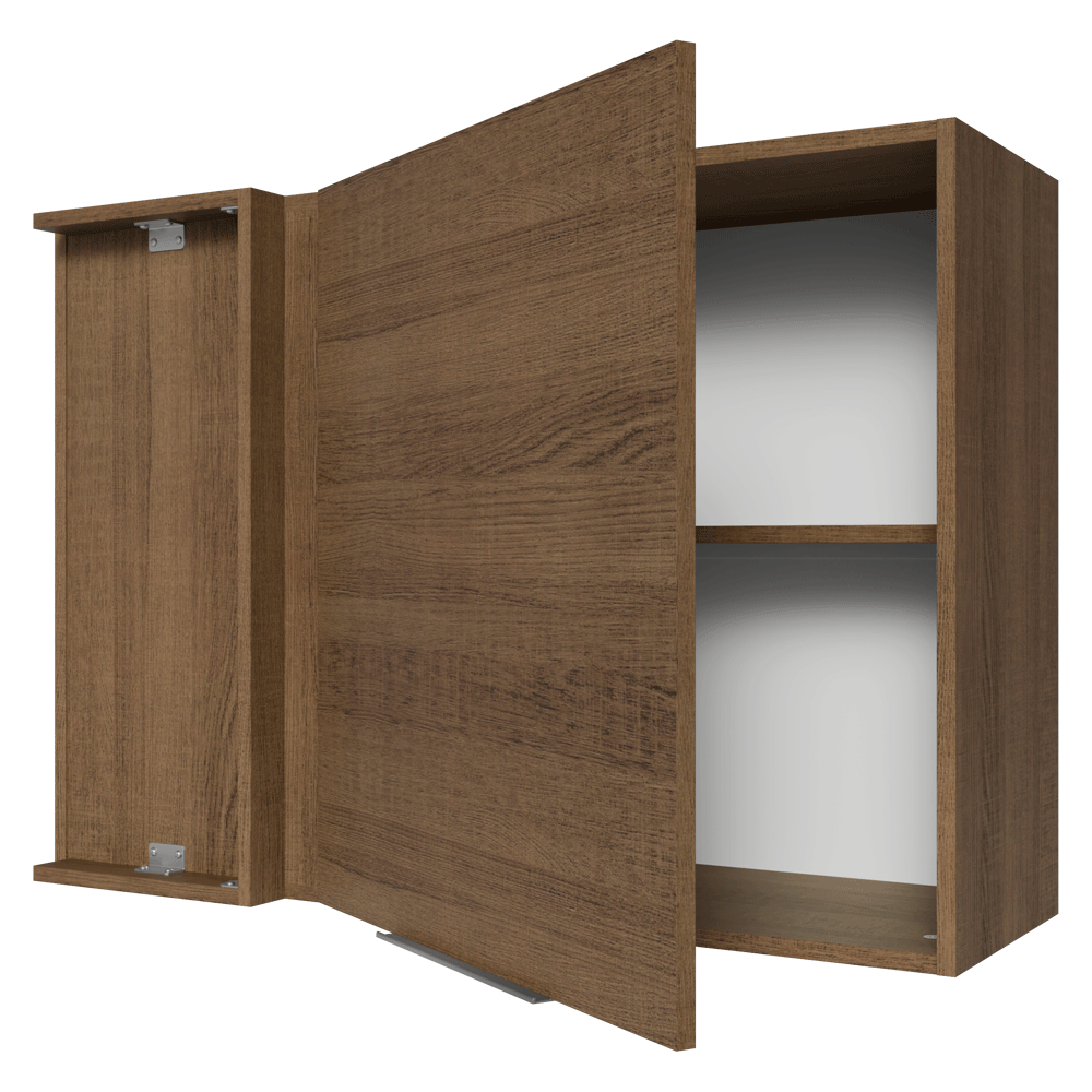 Armário Aéreo de Canto para Quarto 1 Porta Rustic Neo Madesa