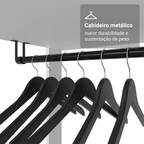Guarda-Roupa Closet Modulado 4 Gavetas 258 cm Branco Valencia Madesa 01