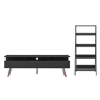 Rack para TV até 65 Polegadas Madesa Londres e Estante Escada Preto