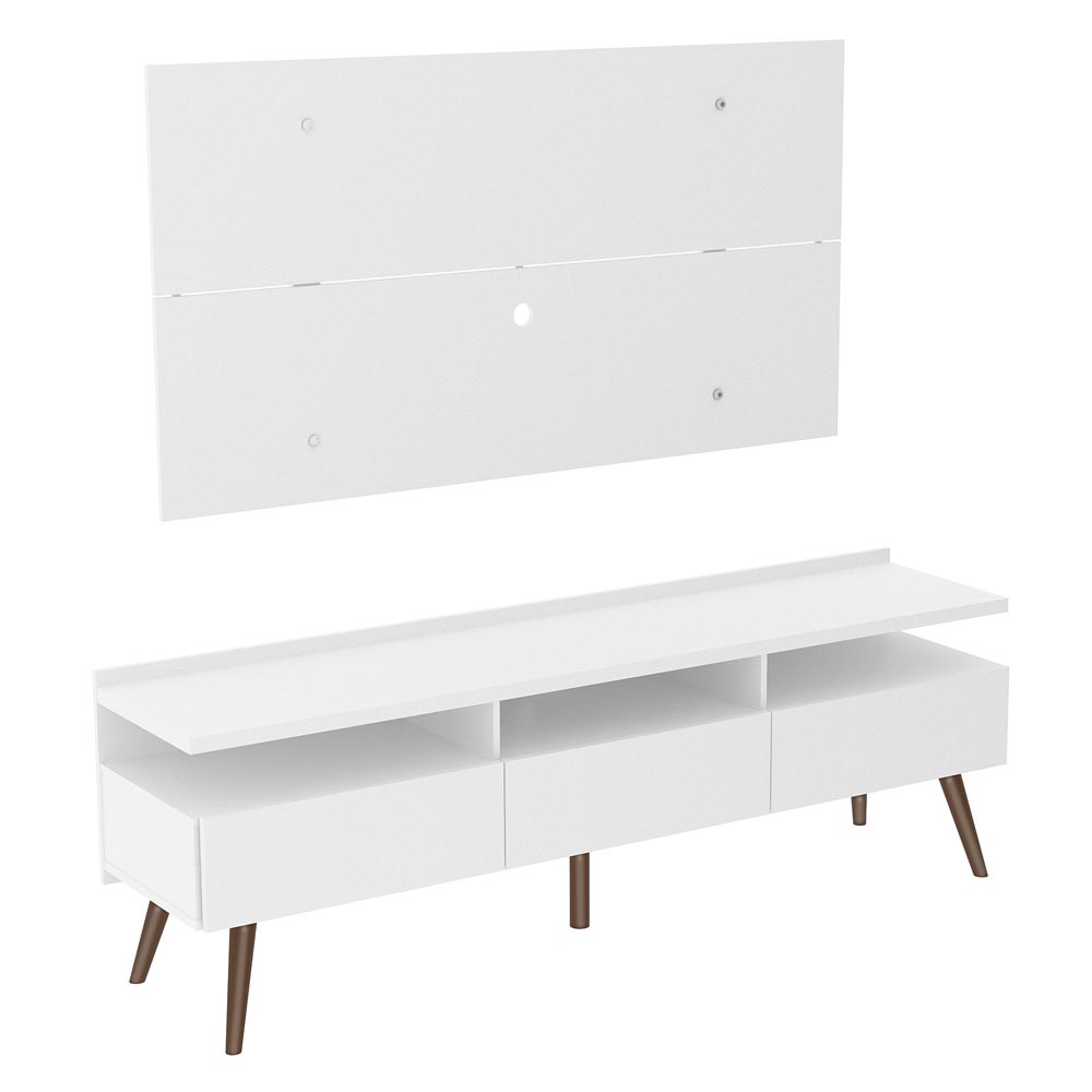 Rack Madesa Londres e Painel para TV até 55 Polegadas Branco