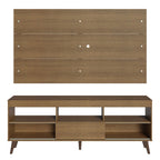 Rack com Painel para TV até 65 Polegadas com Pés Rustic Detroit Madesa