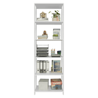 Estante Armário Multiuso para Escritório 59cm 5 Prateleiras Branco Madesa