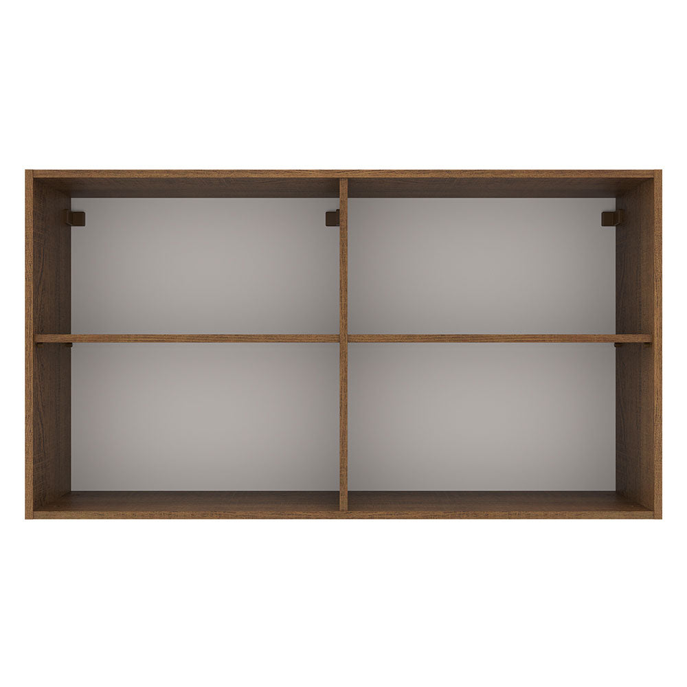 Armário Aéreo Multiuso 120cm 2 Portas Rustic/Crema Agata Madesa