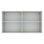 Armário Aéreo Multiuso 120cm 2 Portas Branco/Cinza Agata Madesa