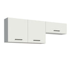 Kit com 2 Armários Aéreos Multiuso 3 Portas Branco Agata Madesa