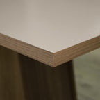 Conjunto Sala de Jantar Mesa Tampo de Madeira 4 Cadeiras Rustic/Crema/Bege Marrom Alana Madesa