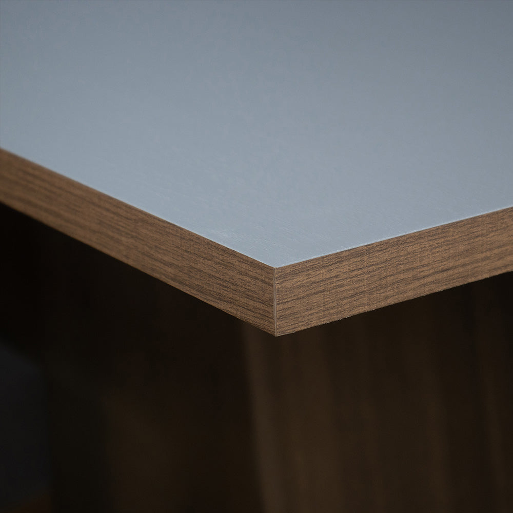 Conjunto Sala de Jantar Mesa Tampo de Madeira 4 Cadeiras Rustic/Cinza/Bege Marrom Samara Madesa