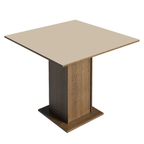 Conjunto Sala de Jantar Tampo de Madeira 4 Cadeiras Rustic/Crema/imperial Aspen Madesa