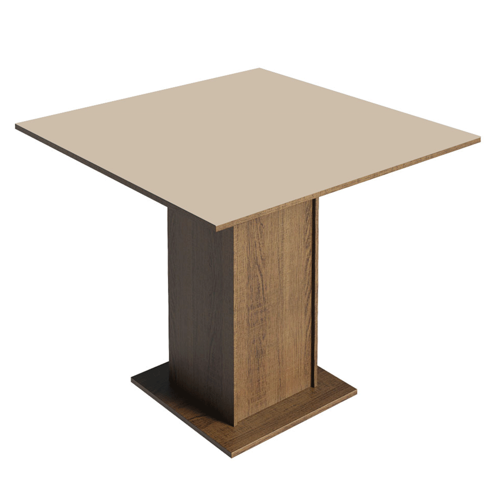 Conjunto Sala de Jantar Tampo de Madeira 4 Cadeiras Rustic/Crema/Imperial Cannes Madesa