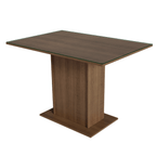 Conjunto Sala de Jantar Tampo de Vidro 4 Cadeiras Rustic/Silver Pitanga Madesa