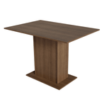 Conjunto Sala de Jantar Tampo de Madeira 4 Cadeiras Rustic/Silver Romã Madesa