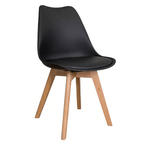 Conjunto Sala de Jantar Denali Mesa Tampo de Vidro 4 Cadeiras Rustic/Preto Madesa