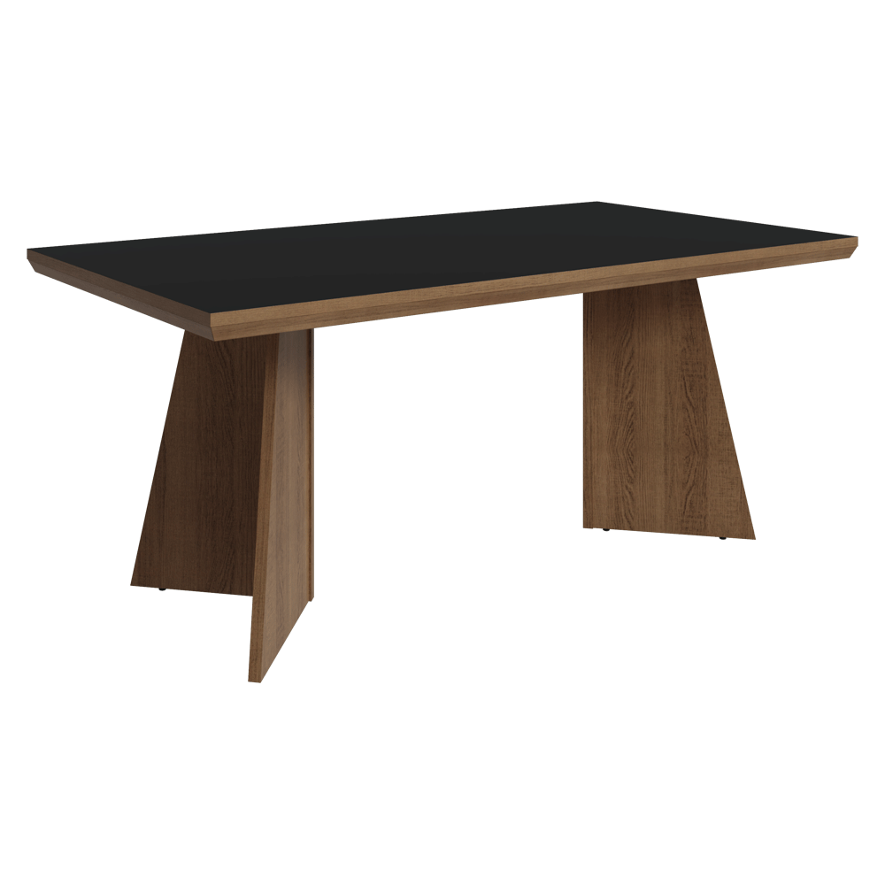 Conjunto Sala de Jantar Tampo de Madeira 4 Cadeiras Rustic/Preto/Imperial Arles Madesa