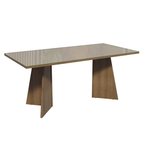 Conjunto Sala de Jantar Tampo de Vidro 6 Cadeiras Rustic/Crema/Imperial Amalfi Madesa