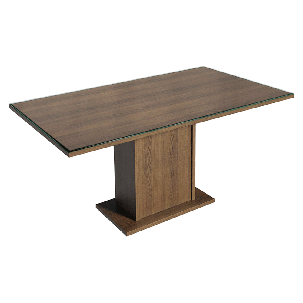 Conjunto Sala de Jantar Tampo de Vidro 6 Cadeiras Rustic/Silver Dália Madesa