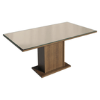 Conjunto Sala de Jantar Tampo de Vidro 6 Cadeiras Rustic/Crema/Imperial Dália Madesa