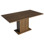Conjunto Sala de Jantar Tampo de Madeira 6 Cadeiras Rustic/Silver Bosque Madesa