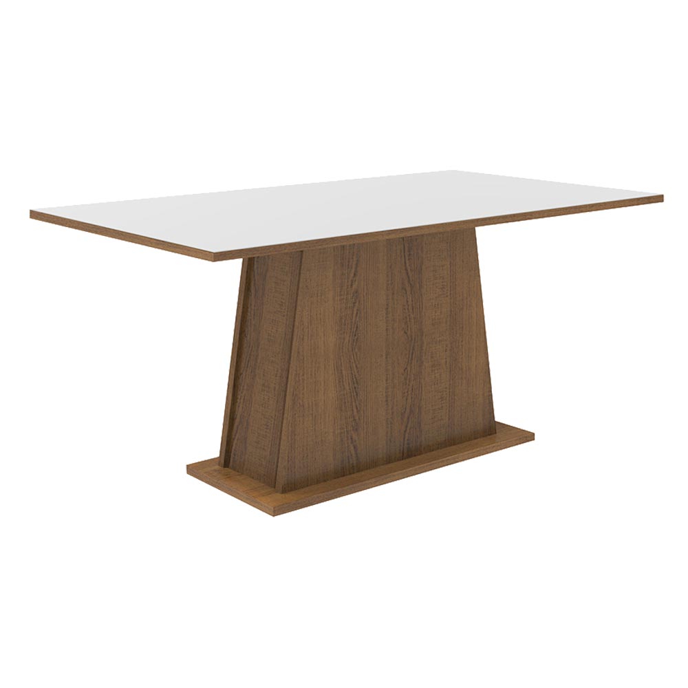 Conjunto Sala de Jantar Tampo de Madeira 6 Cadeiras Rustic/Branco/Imperial Cedro Madesa