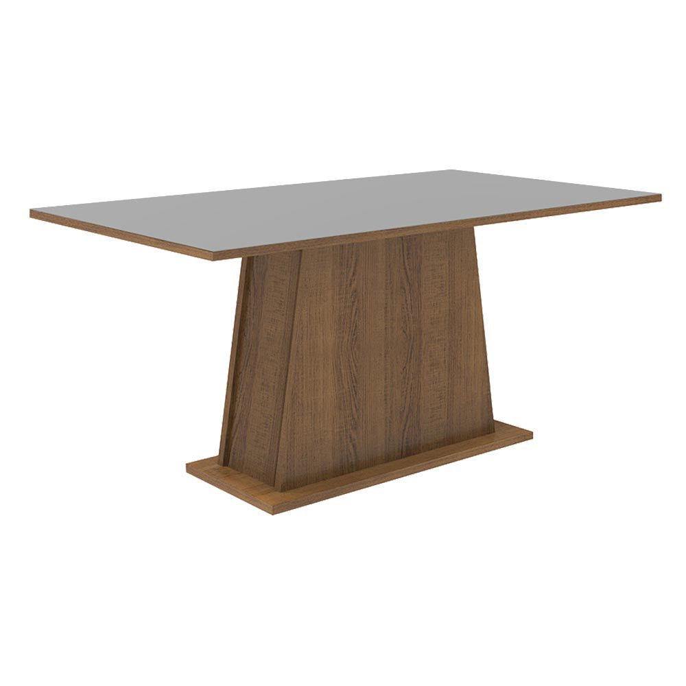Conjunto Sala de Jantar Tampo de Madeira 6 Cadeiras Rustic/Cinza/Silver Cedro Madesa