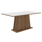 Conjunto Sala de Jantar Tampo de Madeira 6 Cadeiras Rustic/Branco/Imperial Hortelã Madesa