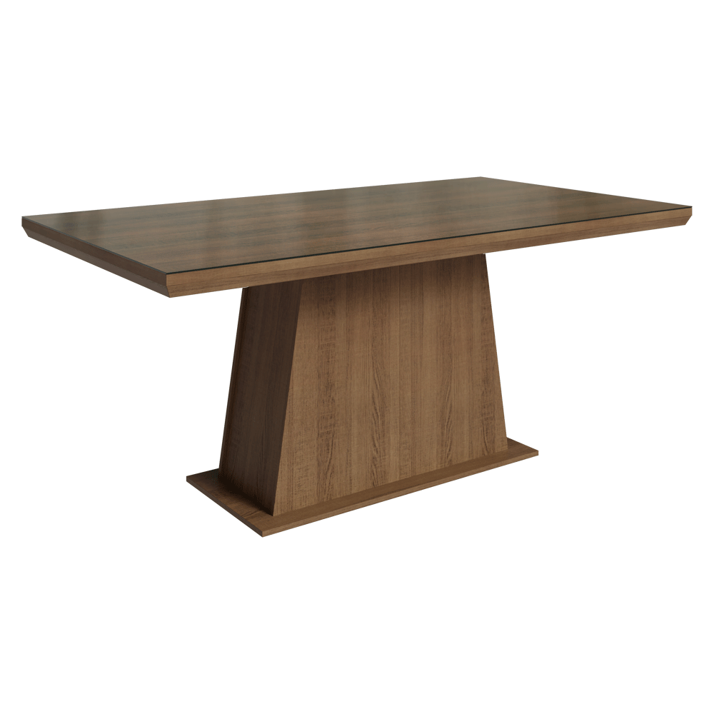 Conjunto Sala de Jantar Tampo com Vidro 6 Cadeiras Rustic/Imperial Colmar Madesa