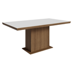 Conjunto Sala de Jantar Tampo de Madeira 6 Cadeiras Rustic/Branco/Imperial Grasse Madesa