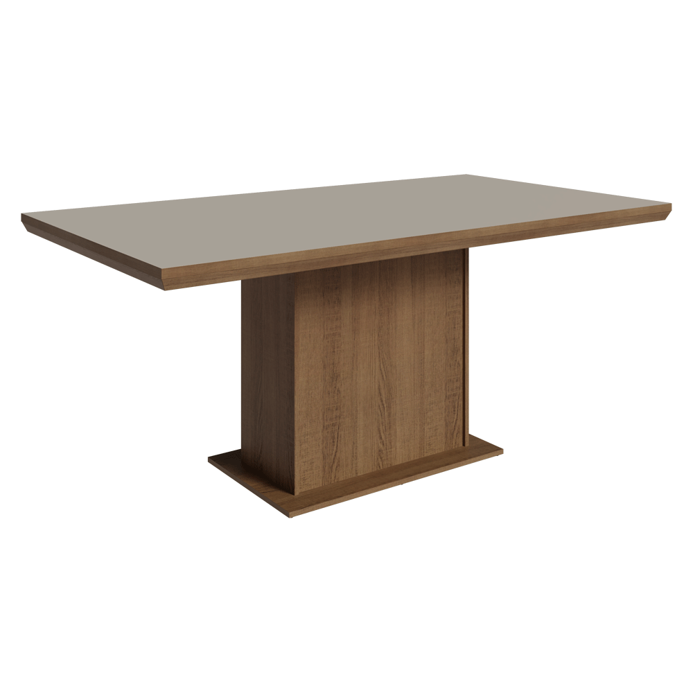 Conjunto Sala de Jantar Tampo de Madeira 6 Cadeiras Rustic/Crema/Imperial Luso Madesa
