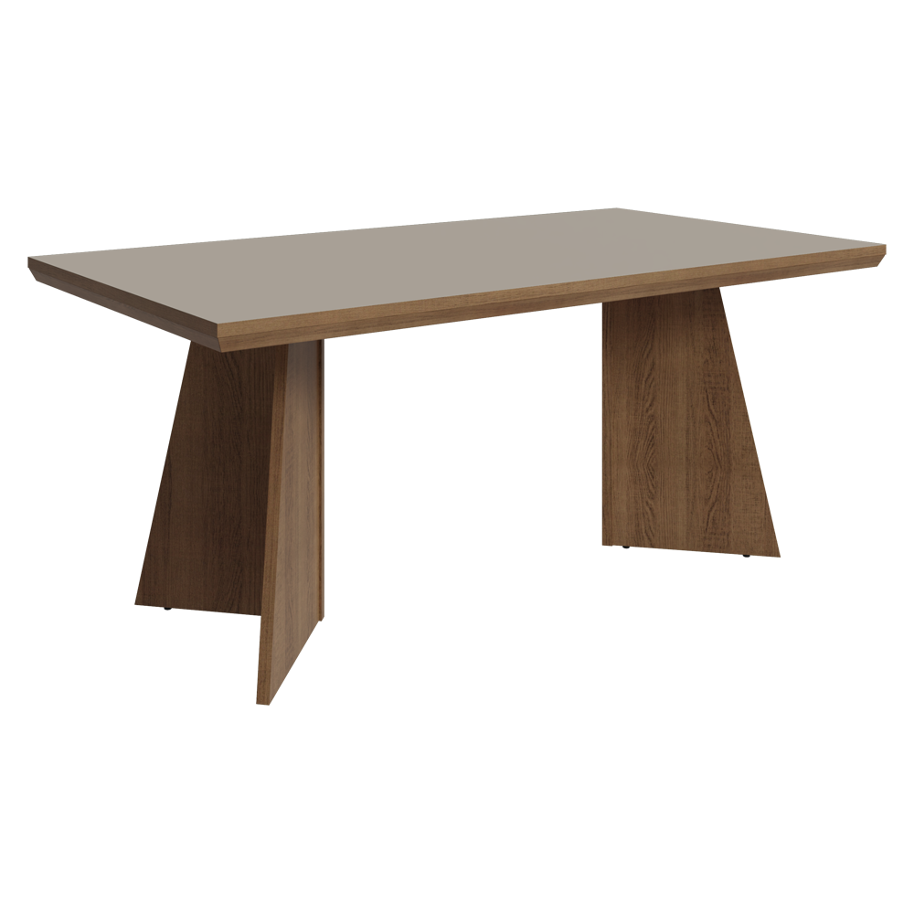 Conjunto Sala de Jantar Tampo de Madeira 6 Cadeiras Rustic/Cinza/Imperial Sarlat Madesa