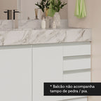 Armário Gabinete para Banheiro 120cm 2 Portas 3 Gavetas Branco Madesa