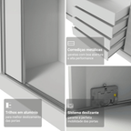 Guarda-Roupa Modulado Neo + Guarda-Roupa Royale 3 Portas de Correr Branco Madesa