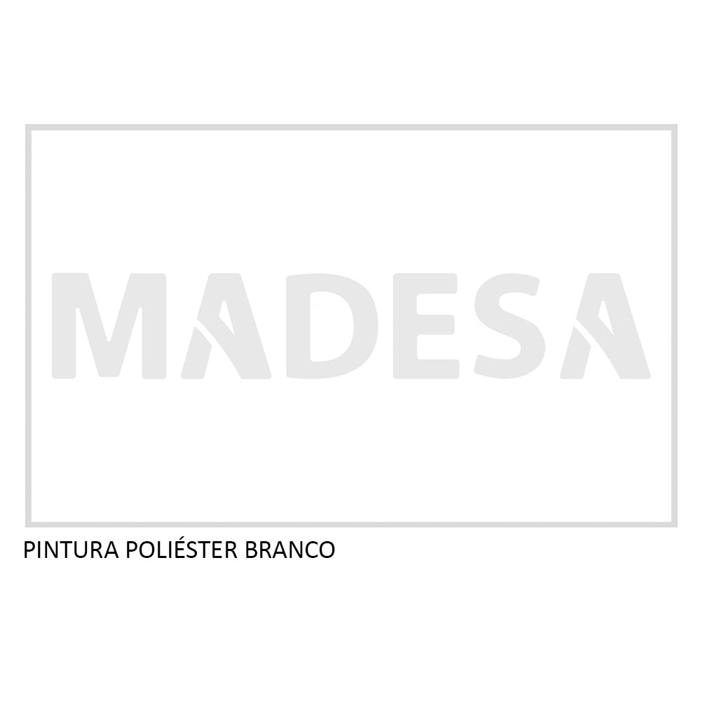 Guarda-Roupa Solteiro Madesa Luke 2 Portas de Correr de Madeira com Pés Branco