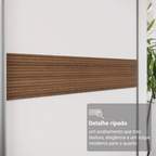 Guarda-Roupa Casal 100% MDF 3 Portas Branco/Rustic Malta Madesa