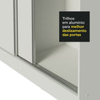 Guarda-Roupa Casal Madesa Montana 4 Portas de Correr Branco