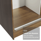 Guarda-Roupa Casal Madesa Reno 3 Portas de Correr Rustic