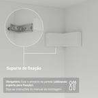 Guarda-Roupa Closet 2 Gavetas 121 cm Branco Venus Madesa