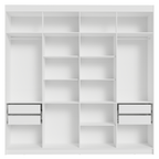Guarda-Roupa Closet 4 Gavetas 216 cm Branco Venus Madesa