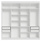 Guarda-Roupa Closet 4 Gavetas 216 cm Branco Venus Madesa