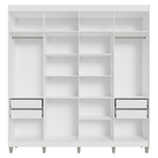 Guarda-Roupa Closet com Pés 4 Gavetas 216cm Branco Venus Madesa