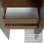Guarda-Roupa Modulado 2 Portas 4 Gavetas 1 Cabideiro Rustic/Crema Neo Madesa