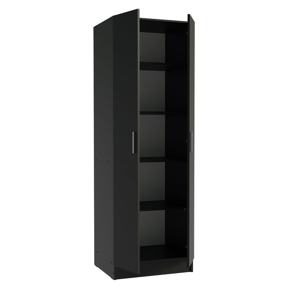 Armário Organizador com Sapateira Madesa 1650 com 2 Portas 4 Prateleiras Preto PO