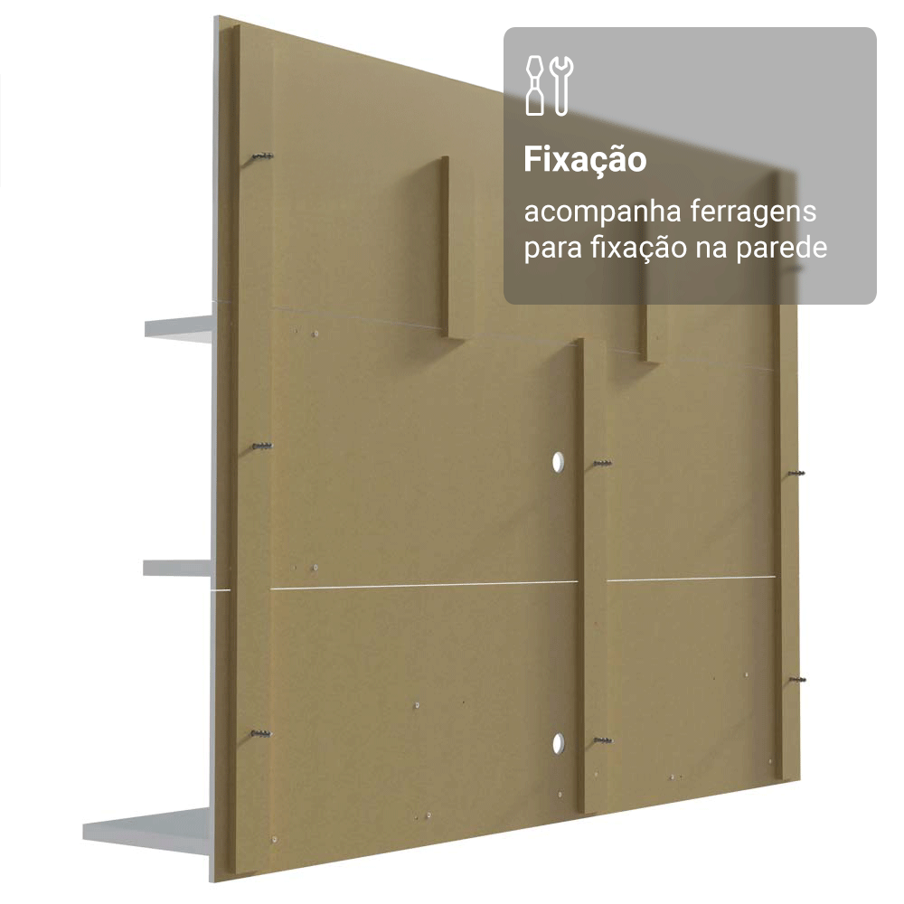 Painel para TV até 60 Polegadas Madesa Alfa Branco
