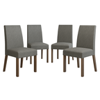 Kit 4 Cadeiras de Jantar 4255 Rustic/Silver Madesa