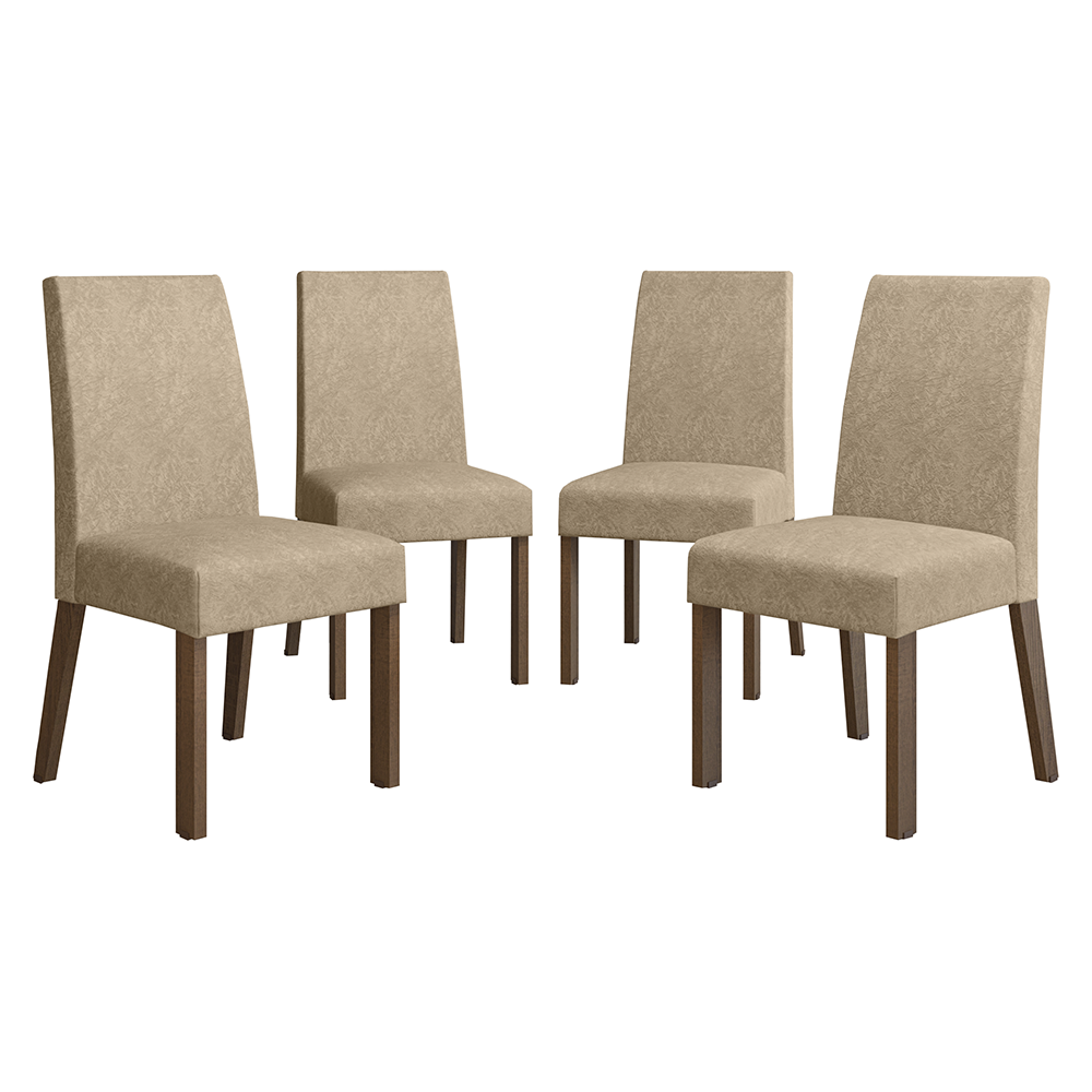Kit 4 Cadeiras de Jantar 4255 Rustic/Imperial Madesa