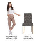 Kit 2 Cadeiras de Jantar 4256 Rustic/Silver Madesa