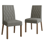 Kit 2 Cadeiras de Jantar 4256 Rustic/Silver Madesa