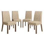 Kit 4 Cadeiras de Jantar 4256 Rustic/Imperial Madesa