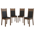 Kit 4 Cadeiras 4280 Madesa Rustic/Preto