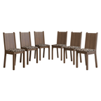 Kit 6 Cadeiras 4290 Madesa Rustic/Bege Marrom