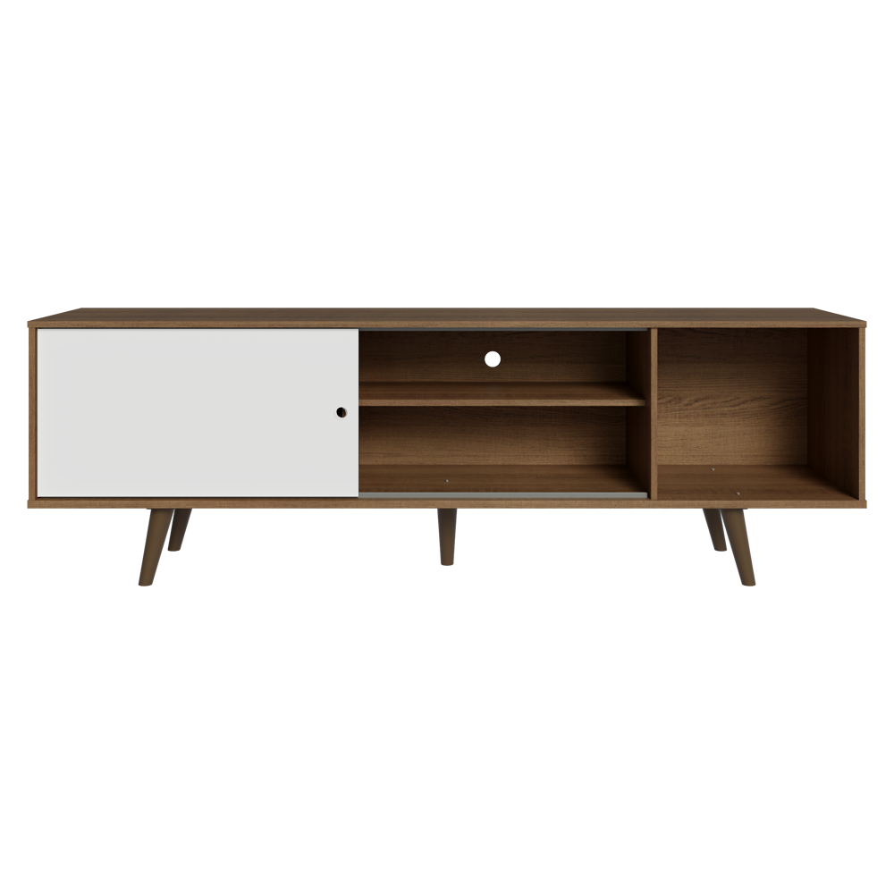 Rack Madesa Dubai para TV até 65 Polegadas com Pés Rustic/Branco 6E5Z