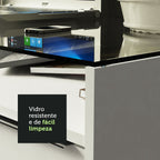 Escrivaninha 1 Porta e 3 Gavetas Madesa Chicago Branco